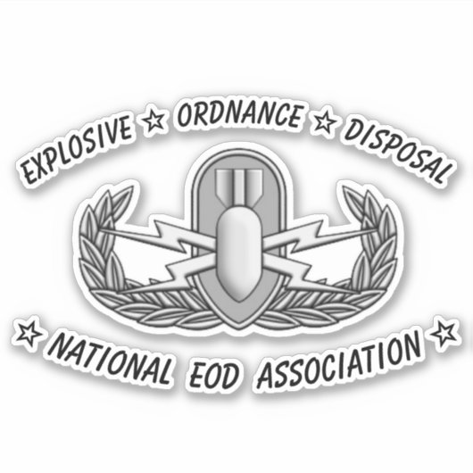 Basic EOD Badge Custom-Cut Vinyl Sticker (Vorderseite)