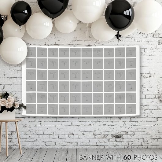 Basic Foto Template 60 Fotos - Kann die Farbe ände Banner