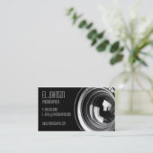 Basic Fotografy Business Card (Noir) Visitenkarte (Stehend Vorderseite)