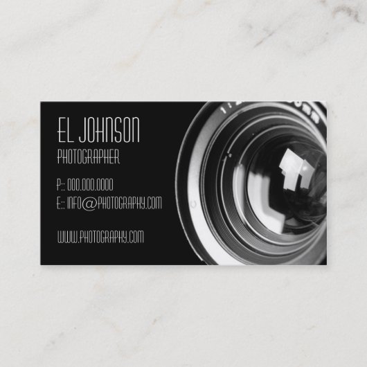 Basic Fotografy Business Card (Noir) Visitenkarte (Vorderseite)
