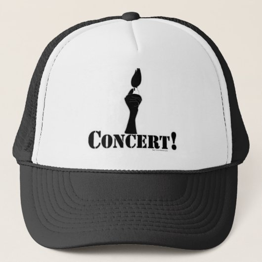 Basic Funny Just Concert Fun Music Slogan Truckerkappe (Vorderseite)
