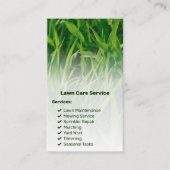 Basic Garden Service List Call to Action Lawn Care Visitenkarte (Vorderseite)