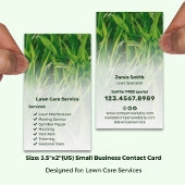 Basic Garden Service List Call to Action Lawn Care Visitenkarte