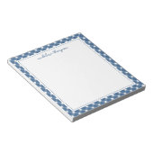 Basic Gingham Light Navy Blue Border Notepad Notizblock (angewinkelt)