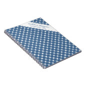 Basic Gingham Light Navy Blue Spiral Notizblock (Rechte Seite)