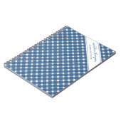 Basic Gingham Light Navy Blue Spiral Notizblock (Linke Seite)