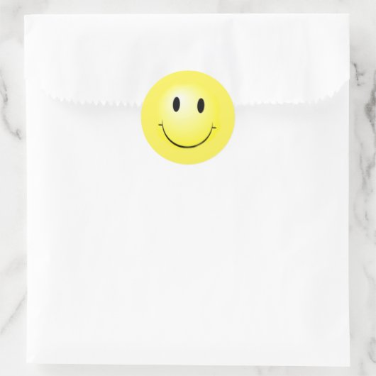Basic Happy Face on Stickers (Tasche)