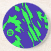 BASIC HERO 1b Sandstone Round Getränkeuntersetzer (Vorne)