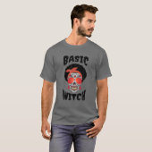 Basic Hexan Melanin Sugar Skull Halloween Co T-Shirt (Vorne ganz)