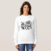 Basic Hexe lustig Moderne Frauen Halloween Sweatshirt (Vorne ganz)