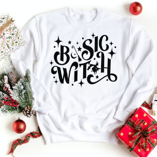Basic Hexe lustig Moderne Frauen Halloween Sweatshirt