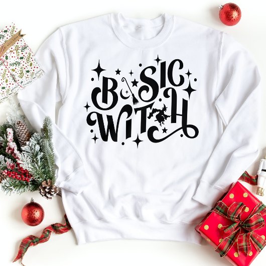Basic Hexe lustig Moderne Frauen Halloween Sweatshirt