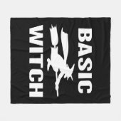Basic Hexe lustiges Halloween, das Frauen sagt Fleecedecke (Vorderseite (Horizontal))