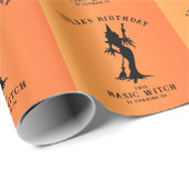 Basic Hexe Moderne Frauen Halloween Geschenkpapier (Rolleneckpunkt)