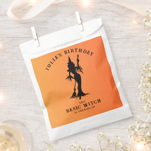 Basic Hexe Moderne Frauen Halloween Geschenktütchen (Ausgeschnitten)