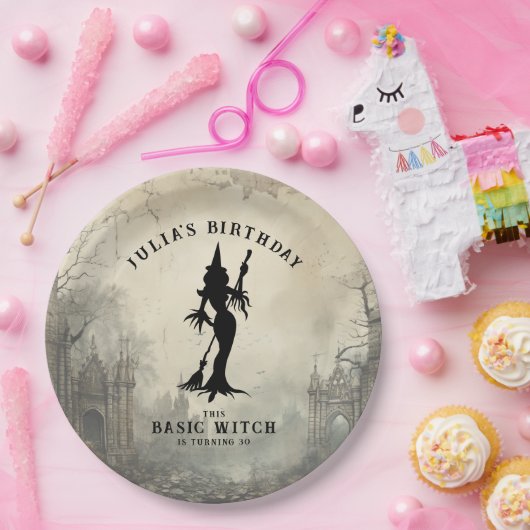 Basic Hexe Moderne Frauen Halloween Pappteller (Party)