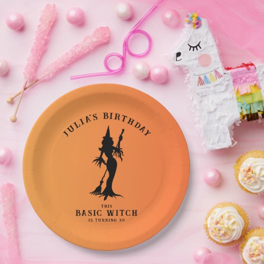 Basic Hexe Moderne Frauen Halloween Pappteller (Party)