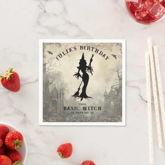 Basic Hexe Moderne Frauen Halloween Serviette (Beispiel)