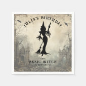 Basic Hexe Moderne Frauen Halloween Serviette (Vorderseite)