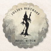 Basic Hexe Moderne Frauen Halloween Untersetzer (Vorderseite)