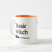 Basic Hexe Moderne Halloween-Zwei-Tone-Tasse Zweifarbige Tasse (Vorderseite Links)