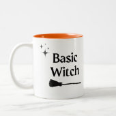 Basic Hexe Moderne Halloween-Zwei-Tone-Tasse Zweifarbige Tasse (Links)