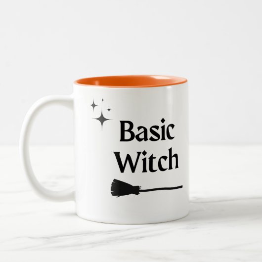 Basic Hexe Moderne Halloween-Zwei-Tone-Tasse Zweifarbige Tasse (Links)