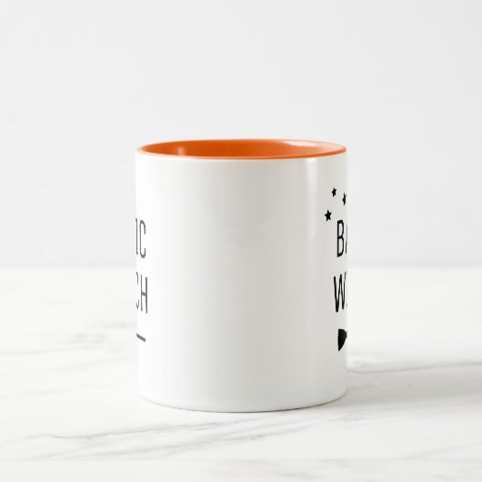Basic Hexe Modernes Halloween Zweifarbige Tasse (Mittel)