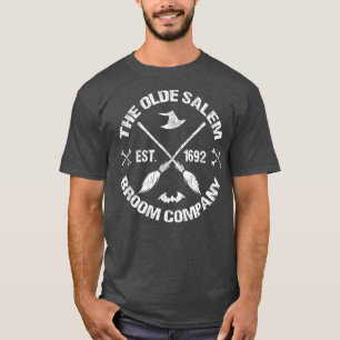 Basic Hexe Olde Salem Broom Company Zauber Hallowe T-Shirt