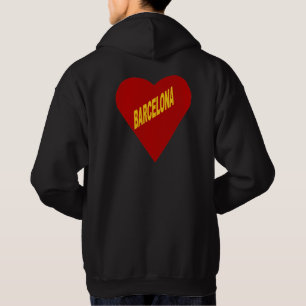 Basic Hooded Sweatshirt schwarz AMOUR BARCELONA