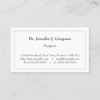 Basic, Humble und Minimal Business Card Visitenkarte
