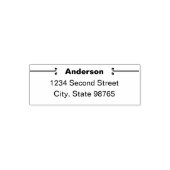 Basic Last Name Return Address Template Permastempel (Design)
