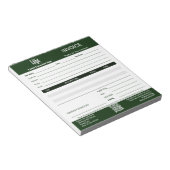Basic Lawn Care Service Business Invoice Pad Notizblock (angewinkelt)