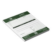 Basic Lawn Care Service Business Quote Notizblock (angewinkelt)