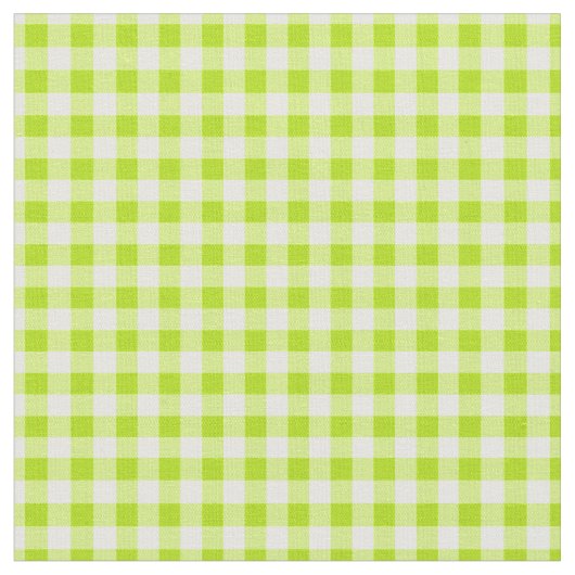 Basic Lime Green Gingham Stoff (Nahaufnahme)