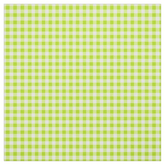 Basic Lime Green Gingham Stoff (Muster)