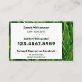 Basic List Call to Action Garden Maintenance Visitenkarte (Rückseite)