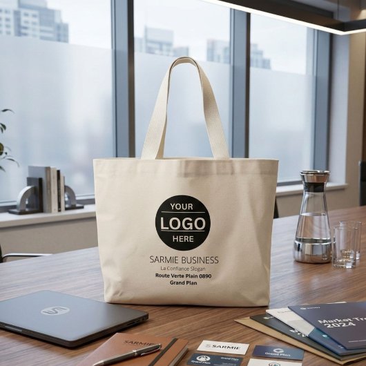 Basic Logo Custom Bag, Business or Shop Tote Bag Jumbo Stoffbeutel