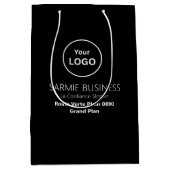 Basic Logo Custom Bag, Business or Shop Tote Bag Mittlere Geschenktüte (Vorderseite)