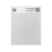 Basic Logo QR-code Green Grid Graph Calcpad Notizblock (Rotiert)