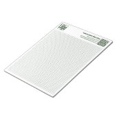 Basic Logo QR-code Green Grid Graph Calcpad Notizblock (angewinkelt)