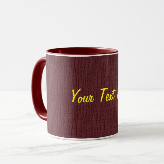 Basic Maroon, Ihr Text hier Tasse (Vorderseite Links)