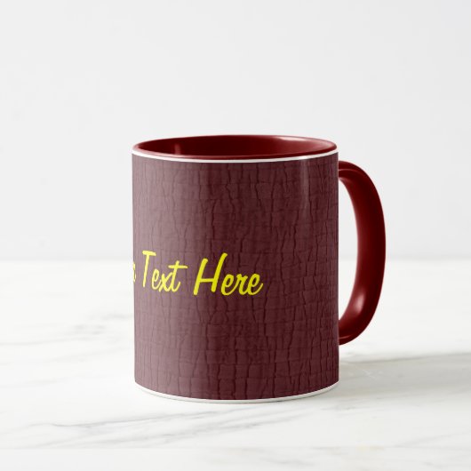 Basic Maroon, Ihr Text hier Tasse (VorderseiteRechts)