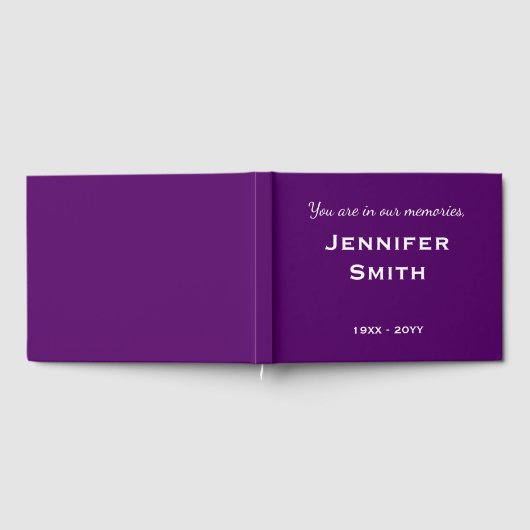 Basic & Minimal Memorial Gästebuch (Voll)