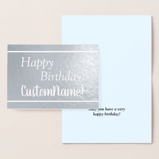 Basic, Minimal & Simple "Happy Birthday" Card Folienkarte (Anzeige)