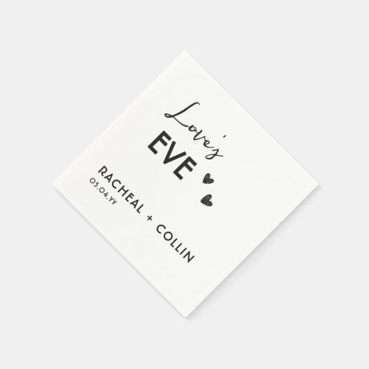 Basic Minimalist Simple Modern Rehearsal Dinner Serviette (Ecke)