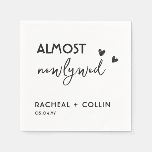 Basic Minimalist Simple Modern Rehearsal Dinner Serviette (Vorderseite)