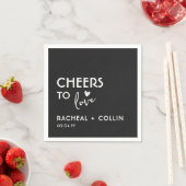 Basic Minimalistisch Simple Modern Chears Heart Na Serviette (Beispiel)