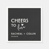 Basic Minimalistisch Simple Modern Chears Heart Na Serviette (Vorderseite)