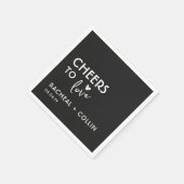 Basic Minimalistisch Simple Modern Chears Heart Na Serviette (Ecke)